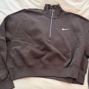 Nike Chocolate Brown Half-Zip Pullover